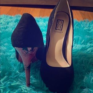 Cute pink and black heels